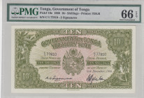Tonga, 10 Shilings, 1966, UNC, p10e
PMG 66 EPQ
Estimate: USD 130-260