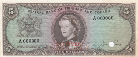 Trinidad & Tobago, 5 Dollars, 1964, UNC, p27cts, SPECIMEN
Color Experiment
Estimate: USD 550-1100