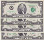 United States of America, 2 Dollars, 1976, UNC, p461, (Total 4 banknotes)
A-B-D-K District Set
Estimate: USD 100-200