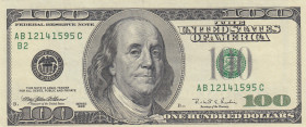 United States of America, 100 Dollars, 1996, XF, p503, ERROR
Print Error
Estimate: USD 100-200