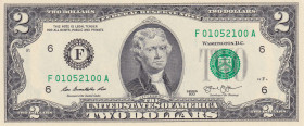 United States of America, 2 Dollars, 2013, UNC, p538
"Day-Month-Year" Serial Number, 1 May 2100
Estimate: USD 25-50