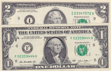 United States of America, 1-2 Dollars, 2003/2013, UNC, p537; p516a, (Total 2 banknotes)
Estimate: USD 20-40
