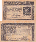 United States of America, 8-10 Dolllars, 1774/1776, (Total 2 banknotes)
Period Fake, New York and Maryland States, UNC; AUNC
Estimate: USD 25-50