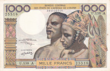 West African States, 1.000 Francs, 1959/1965, UNC, p103Ak
A for Cote d' Ivoire
Estimate: USD 75-150