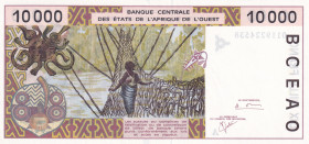 West African States, 10.000 Francs, 2001, UNC(-), p114Aj
"A" for Cote d' Ivoire
Estimate: USD 60-120