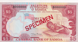 Western Samoa, 5 Tala, 1985, UNC, p26s, SPECIMEN
Estimate: USD 30-60