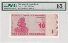 Zimbabwe, 10 Dollars, 2009, UNC, p94
PMG 65 EPQ
Estimate: USD 20-40