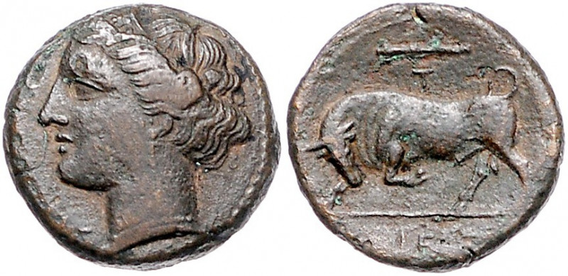 ITALIEN, SIZILIEN / Stadt Syrakus, AE 20 (Hieron II., 275-215 v.Chr.). Kopf der ...