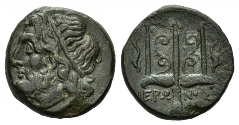 ITALIEN, SIZILIEN / Stadt Syrakus, AE 19 (Hieron II., 275-215 v.Chr.). Kopf des ...