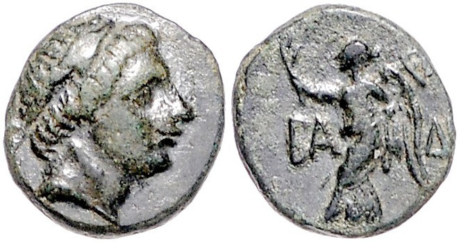 GRIECHENLAND, MAKEDONIEN. Demetrios Poliorketes, 294-288 v.Chr., AE 15. Diadem. ...
