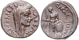 RÖMISCHE REPUBLIK, Julius Caesar, 59-44 v.Chr., AR Denar, 44 v.Chr. Belorb. verschl. Kopf des Caesar r. Rs.Venus hält kl. Victoria und Zepter, lehnt a...