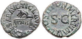 RÖMISCHES REICH, Claudius, 41-54, AE Quadrans (42), Rom. Hand mit Waage, darunter PNR, TI CLAVDIVS CAESAR AVG. Rs.PON M TRP IMP COS II um SC. 3,51g.
...