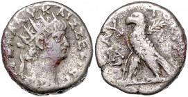 RÖMISCHES REICH, Nero, 54-68, Bil.-Tetradrachme Jahr 11 =64/65, Stadt Alexandria. Kopf mit Strahlenkrone r. Rs.Adler mit geschlossenen Flügeln steht l...
