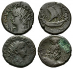 RÖMISCHES REICH, Nero, 54-68, Bil.-Tetradrachme Jahr 13 =66/67, Ägypten, Stadt Alexandria. Büste mit Strahlenkrone l. Rs.Schiff r. fahrend, unten Delf...