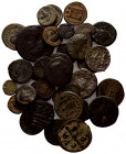 RÖMISCHES REICH, Nero, 54-68, Bil.-Tetradrachme, Alexandria. Büste mit Strahlenkrone r. Rs.Büste mit Elefantenhaube r. DAZU:34 weitere antike Bronzemü...