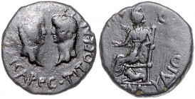 RÖMISCHES REICH, Titus, 79-81, AE 17, Lyaconia, Stadt Laodicea Combusta. Büsten v. Titus und Domitian gegenüber, TITOC KAI [DOMITIANOC] KAICAPEC. Rs.K...