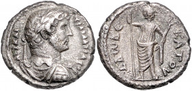 RÖMISCHES REICH, Hadrian, 117-138, Bil.-Tetradrachme Jahr 12 =127/128, Ägypten, Stadt Alexandria. Belorb. Büste r., AVT KAI TRPAI ADRIA CEB. Rs.Hephai...