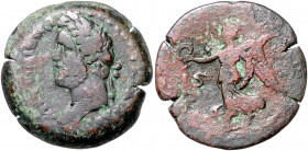 RÖMISCHES REICH, Antoninus Pius, 138-161, AE Drachme Jahr 16 =152/153, Ägypten, Stadt Alexandria. Belorb. Büste l. Rs.Nike l. schreitend. 24,56g.
s
...