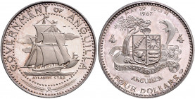 ANGUILLA, Provisorische Regierung, 1967-1969, 4 Dollars 1969. Schiff Atlantic Star. 28,48g.
offene PP
KM 18.1