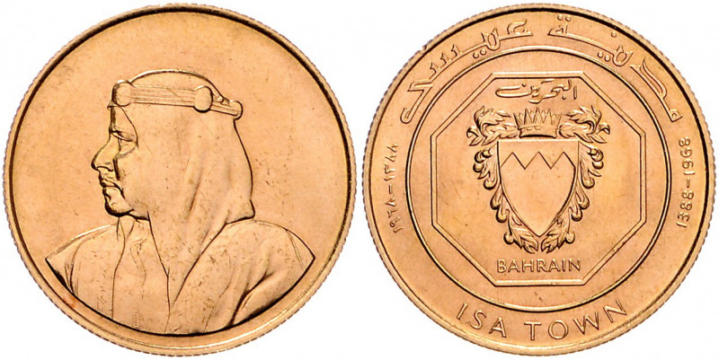 BAHRAIN, Isa bin Salman, 1961-1999, 10 Dinars AH1388 =1968. 15,95g. -MwSt-befrei...