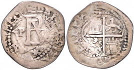 BOLIVIEN, Philipp II., 1556-1598, 1/2 Real o.J. P Stern PD, Potosi. 1,61g.
f.ss
Vgl.KM MB 1.2