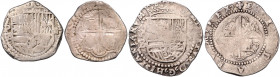 BOLIVIEN, Philipp II., 1556-1598, 2 Reales o.J.(1574-86) PB, Potosi. 6,71g; 6,50g.
2 Stk., s-ss
KM MB 3.2