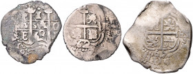 BOLIVIEN, Philipp IV., 1621-1665, Real 1662 PE, 1663 PE, 1665 PE, Potosi.
3 Stk., s-ss
KM 13