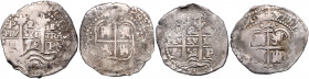 BOLIVIEN, Philipp IV., 1621-1665, 2 Reales 1656 PE, Potosi. 6,09g. DAZU:Ebs. 1658 PE, Potosi. 6,98g.
2 Stk., s-ss
KM 16