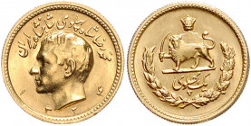 IRAN, Mohammad Reza Pahlavi Shah, 1941-1979, Pahlavi SH 1324 =1945. 8,19g. -MwSt-befreit-
GOLD, f.st
Frbg.97; KM.1150
