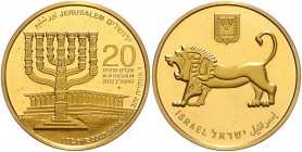 ISRAEL , 20 New Sheqalim 2012. Lion of Megiddo. 31,15g. -MwSt-befreit-
GOLD, st