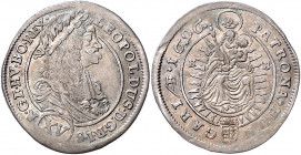 HAUS HABSBURG, Leopold I., 1657-1705, 6 Kreuzer 1696 KB, Kremnitz. Belorb. Büste r. Rs.Madonna mit Kind. 5,97g.
ss-vz
Her.1068