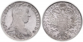 HAUS HABSBURG, Maria Theresia, 1740-1780, Reichstaler 1780 SF. 1815-1828, Mailand.
PCGS AU-58