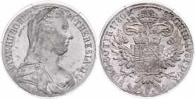 HAUS HABSBURG, Maria Theresia, 1740-1780, Reichstaler 1780 SF. 1815-1828, Mailand.
PCGS AU-58