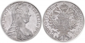 HAUS HABSBURG, Maria Theresia, 1740-1780, Reichstaler 1780 SF. 1817-1833, Venedig.
PCGS AU-58