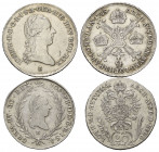 HAUS HABSBURG, Joseph II., 1765-1790, 1/4 Kronentaler 1788 B, Kremnitz. DAZU:20 Kreuzer 1787 E.
2 Stk., ss
Her.208; KM C 23