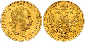 HAUS HABSBURG, Franz Joseph I., 1848-1916, Dukat 1894. 3,50g. -MwSt-befreit-
GOLD, ss/vz
Frbg.493; KM 2267
