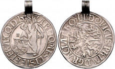 SCHLICK, Stephan und Gebrüder, 1510-1528, Joachimstaler o.J. Mit Titel Ludwig II. Ausbeute der Joachimstaler Gruben, dargestellt durch den Hl.Joachim ...