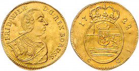 BRANDENBURG-PREUSSEN, Friedrich Wilhelm I. der Soldatenkönig, 1713-1740, Dukat 1722 CG, Königsberg. 3,43g.
GOLD, Vs.Druckstelle, ss/ss+
Frbg.2348; v...