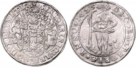 BRAUNSCHWEIG UND LÜNEBURG, LINIE WOLFENBÜTTEL, Friedrich Ulrich, 1613-1634, Reichstaler 1625, o.Mzz. Wilder Mann, Blumen.
ss-vz
We.1057; Dav.6303