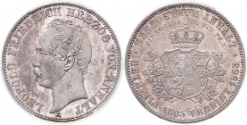 ANHALT-DESSAU, Leopold Friedrich, 1817-1871, Vereinstaler 1863 A. Vereinigtes Herzogtum.
EA, PCGS MS-61
AKS 87; T.23; Dav.523
