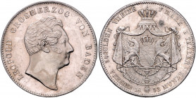 BADEN, Leopold, 1830-1852, Doppeltaler 1852.
vz-st
AKS 89; T.26; Dav.526
