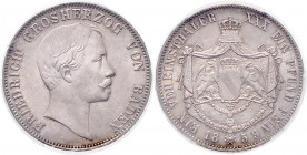 BADEN, Friedrich I., 1856-1907, Vereinstaler 1859.
schöne Patina, PCGS MS-63
AKS 123; T.30; Dav.530