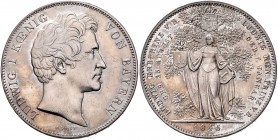 BAYERN, Ludwig I., 1825-1848, Geschichtsdoppeltaler 1845. Geburt des Erbprinzen.
st
AKS 108; T.85; Dav.593