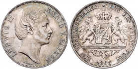 BAYERN, Ludwig II., 1864-1886, Vereinstaler 1868.
ss-vz
AKS 174; T.103; Dav.612