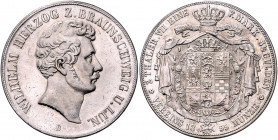 BRAUNSCHWEIG-LÜNEBURG, Wilhelm, 1831-1884, Doppeltaler 1855.
vz-st
AKS 73; T.119; Dav.633