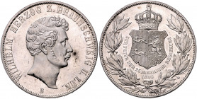 BRAUNSCHWEIG-LÜNEBURG, Wilhelm, 1831-1884, Doppeltaler 1856. 25jähr. Reg.-Jub..
f.st
AKS 97; T.122; Dav.635