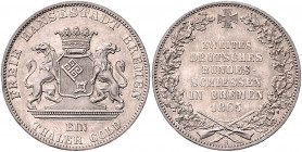 BREMEN, Freie Hansestadt, Taler 1865. Zweites Deutsches Bundesschießen.
vz
AKS 16; T.126; Dav.628