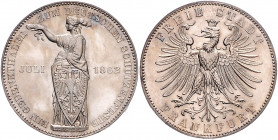 FRANKFURT, Freie Stadt, 1815-1866, Vereinstaler 1862. Deutsches Schützenfest.
st
AKS 44; T.146; Dav.653