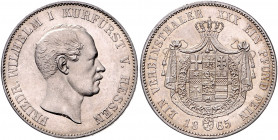 HESSEN-KASSEL, Friedrich Wilhelm I., 1847-1866, Vereinstaler 1865.
st
AKS 62; T.190; Dav.697