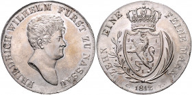 NASSAU, Friedrich August und Friedrich Wilhelm, 1808-1816, Taler 1812.
Prachtex., st
AKS 32; T.222